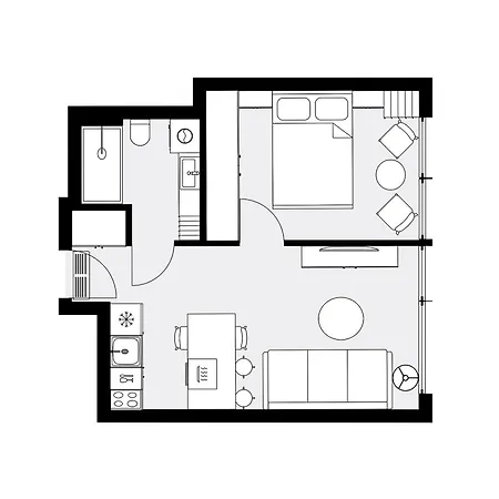 Urban Global Loft 17th Floor No 17 - Air Condition - Free Garage *